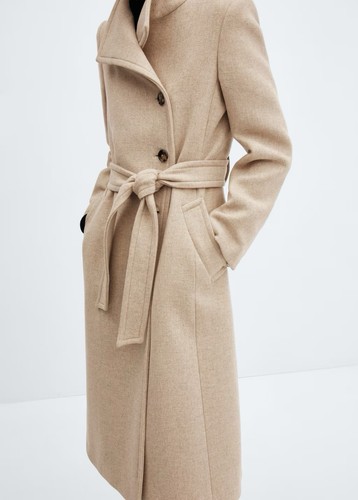 Mango venus beige wool coat - mango,
