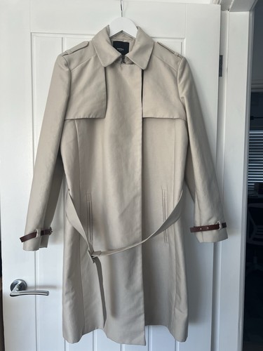 Mango beige belted trench - belted,
