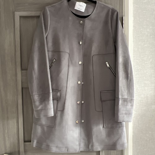 Mango faux suede grey - grey, coat