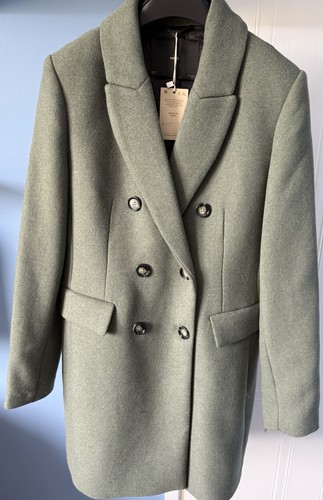 Women mango coat green - mango,