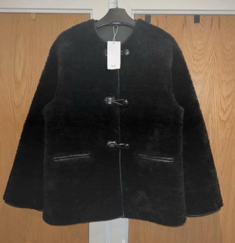 Mango black faux fur effect - mango, fur-effect