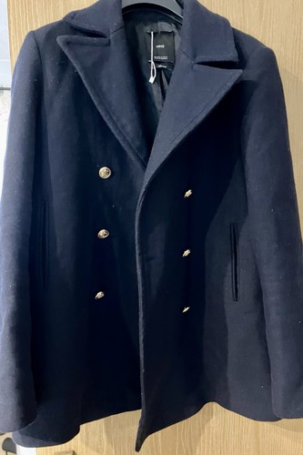 Mango navy double breasted - navy,