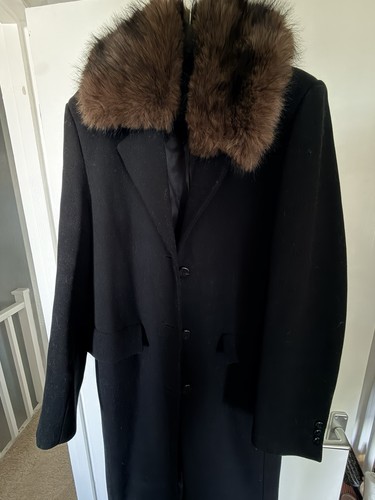 Mango long black coat size - coat, m