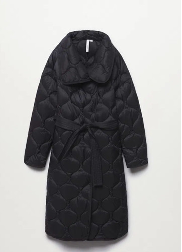 Mango black quilted - quilted, coat