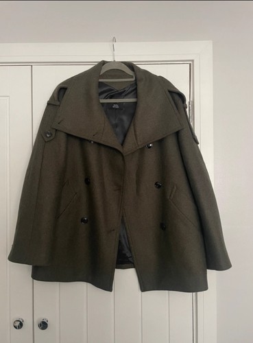 Mango khaki green italian wool - green,