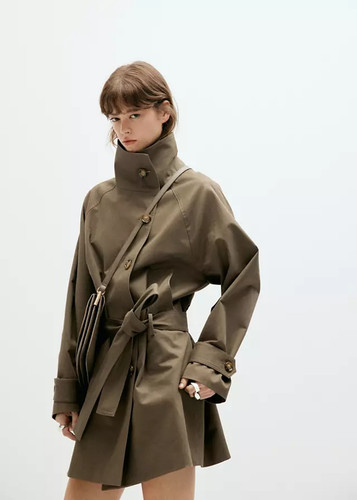 Mango midi trench coat with - midi,