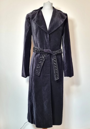 Mng mango velour coat size - velour,