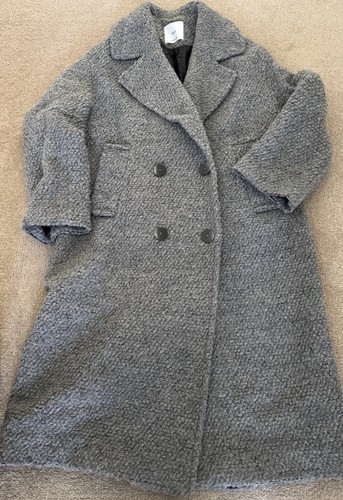 Ladies grey boucle overcoat - ladies, by