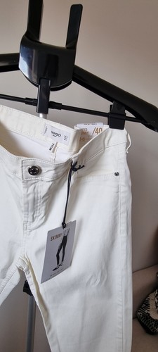 Mango coated off white jeans - mango,
