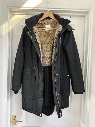 Mango black faux fur lined - black,