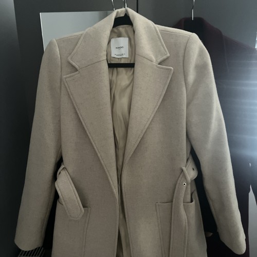 Long beige coat - long,