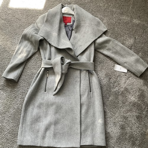 Mango grey wool blend wrap - mango,