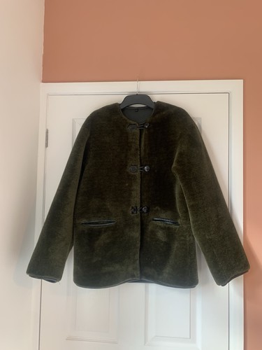 Mango collarless faux fur coat - faux-fur,