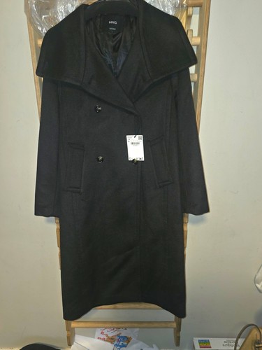 Mango women black wool - black,