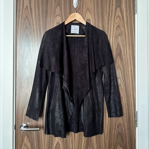 Mango suit black faux suede - black,
