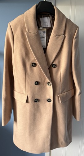 Women mango coat - coat, camel
