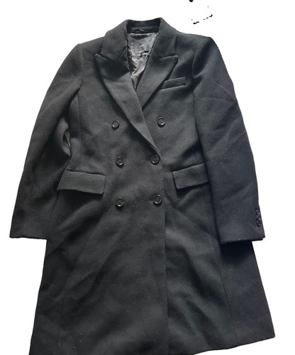 Mango black wool blend - wool, double