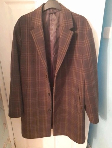 Mango brown check - check, overcoat