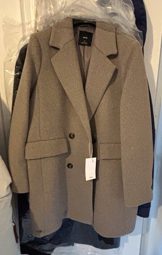Mango abrigo dali grey - mango, wool