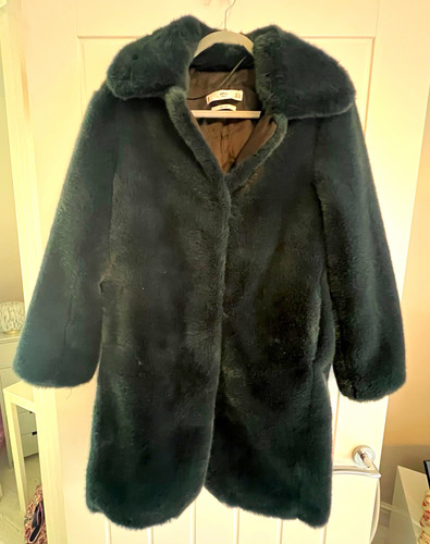 Mango womens green faux - green, fur