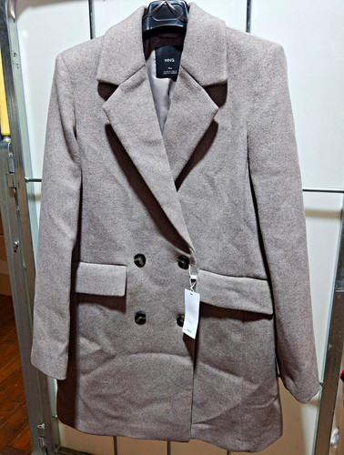 Mango abrigo dali wool - dali, grey