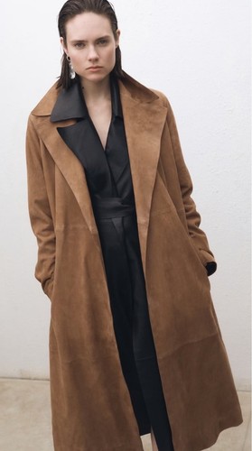 Mango suede belted trench coat - mango,